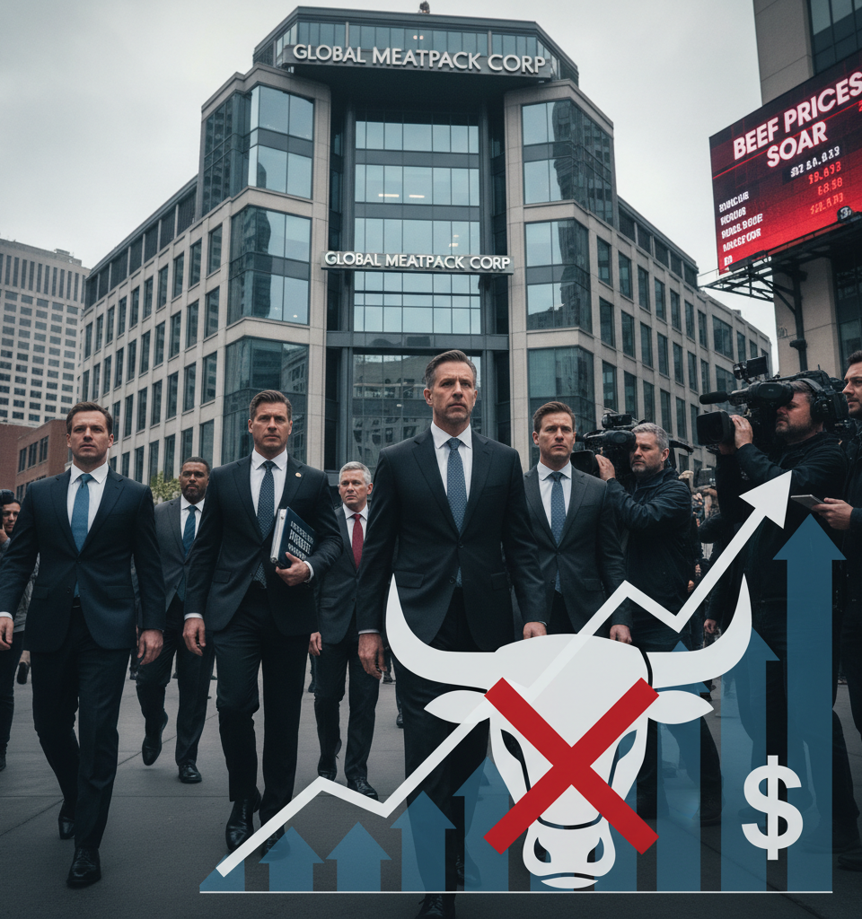DOJ Escalates Scrutiny: Antitrust Probe Targets Major Beef Producers Amid Soaring Prices — AI-generated illustration