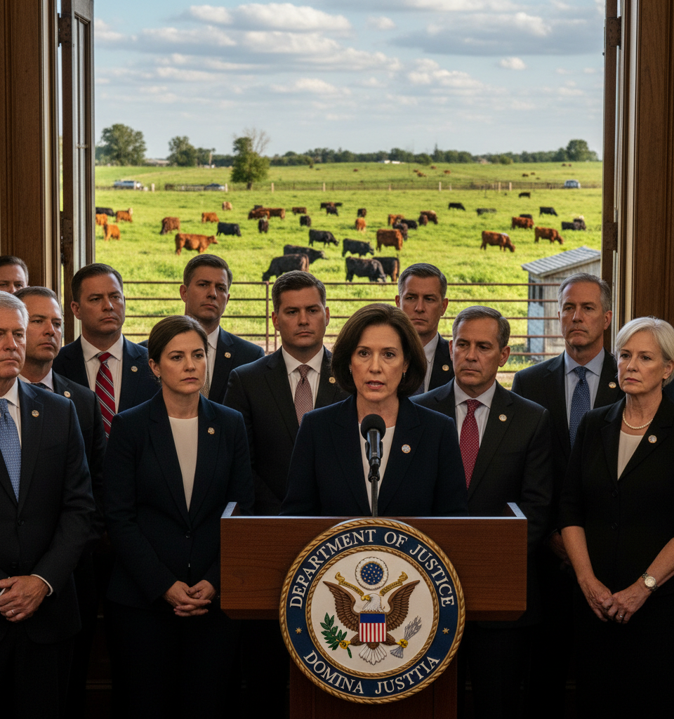 DOJ Escalates Scrutiny of Beef Industry: Antitrust Probe Targets Marketing Practices — AI-generated illustration