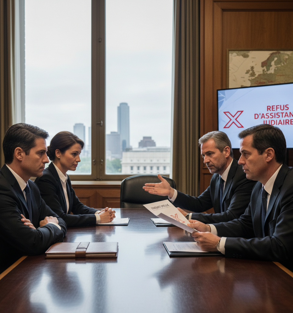 DOJ refuses to help French authorities in criminal probe of X — AI-generated illustration