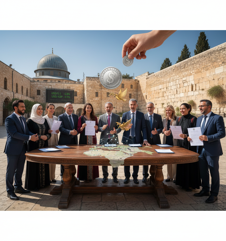 Dollar Drops on Middle East Peace Optimism — AI-generated illustration