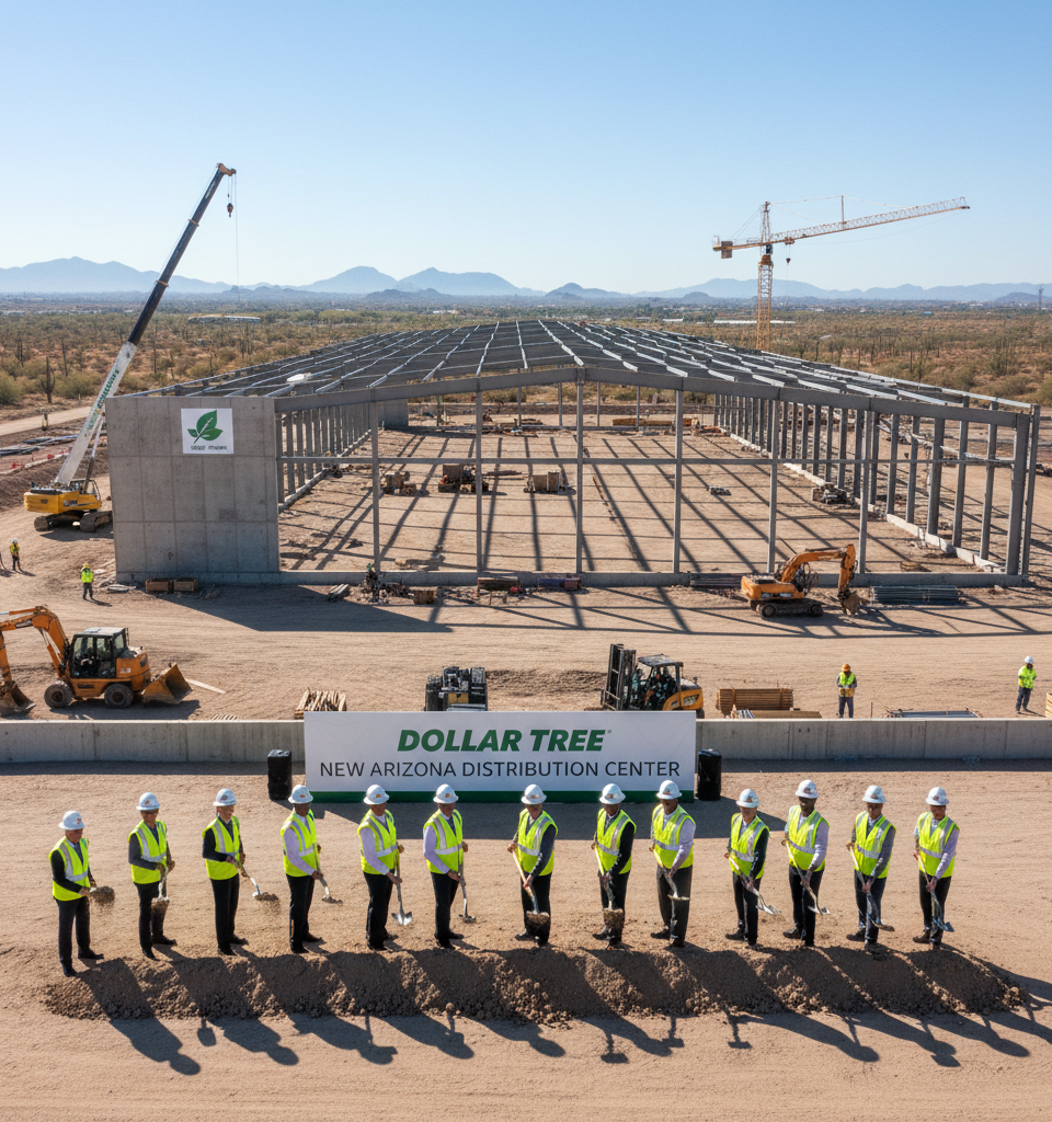 Dollar Tree Fortifies Supply Chain with New Arizona Distribution Center Amidst Retail Shift — AI-generated illustration