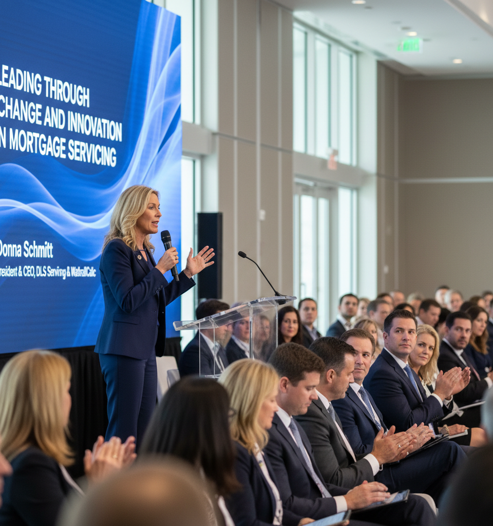 Donna Schmidt on Leading Through Change and Innovation in Mortgage Servicing — AI-generated illustration
