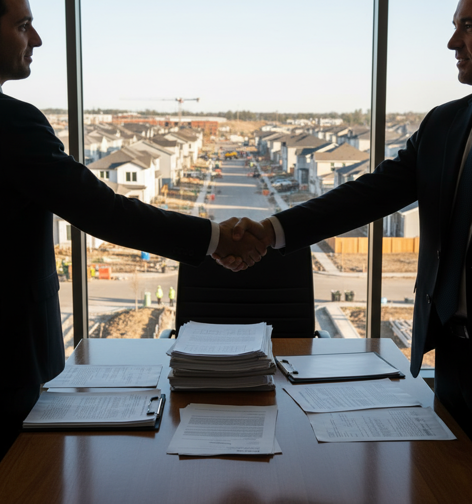 Dream Finders Homes' $915M Acquisition of Beazer Homes to Create Nation's 6th Largest Homebuilder — AI-generated illustration