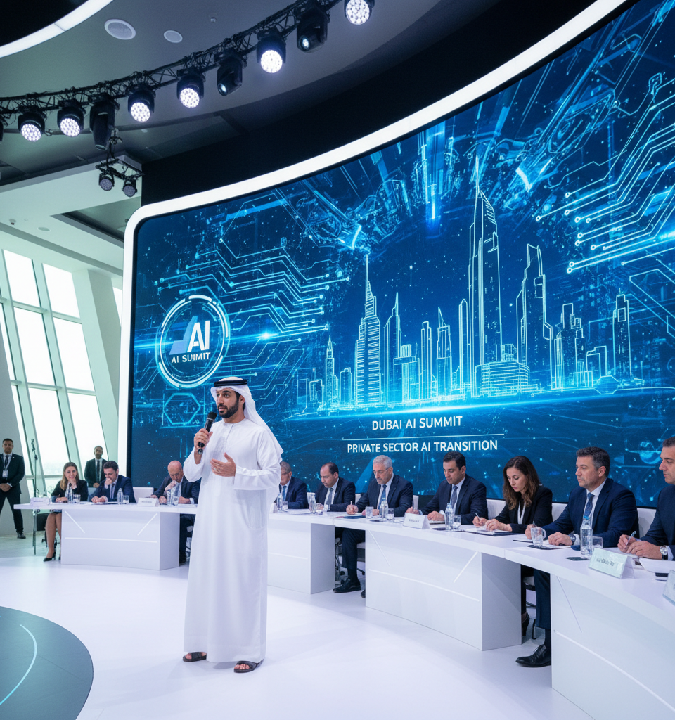 Dubai Mandates Private Sector AI Transition with Crown Prince-Led Initiative — AI-generated illustration