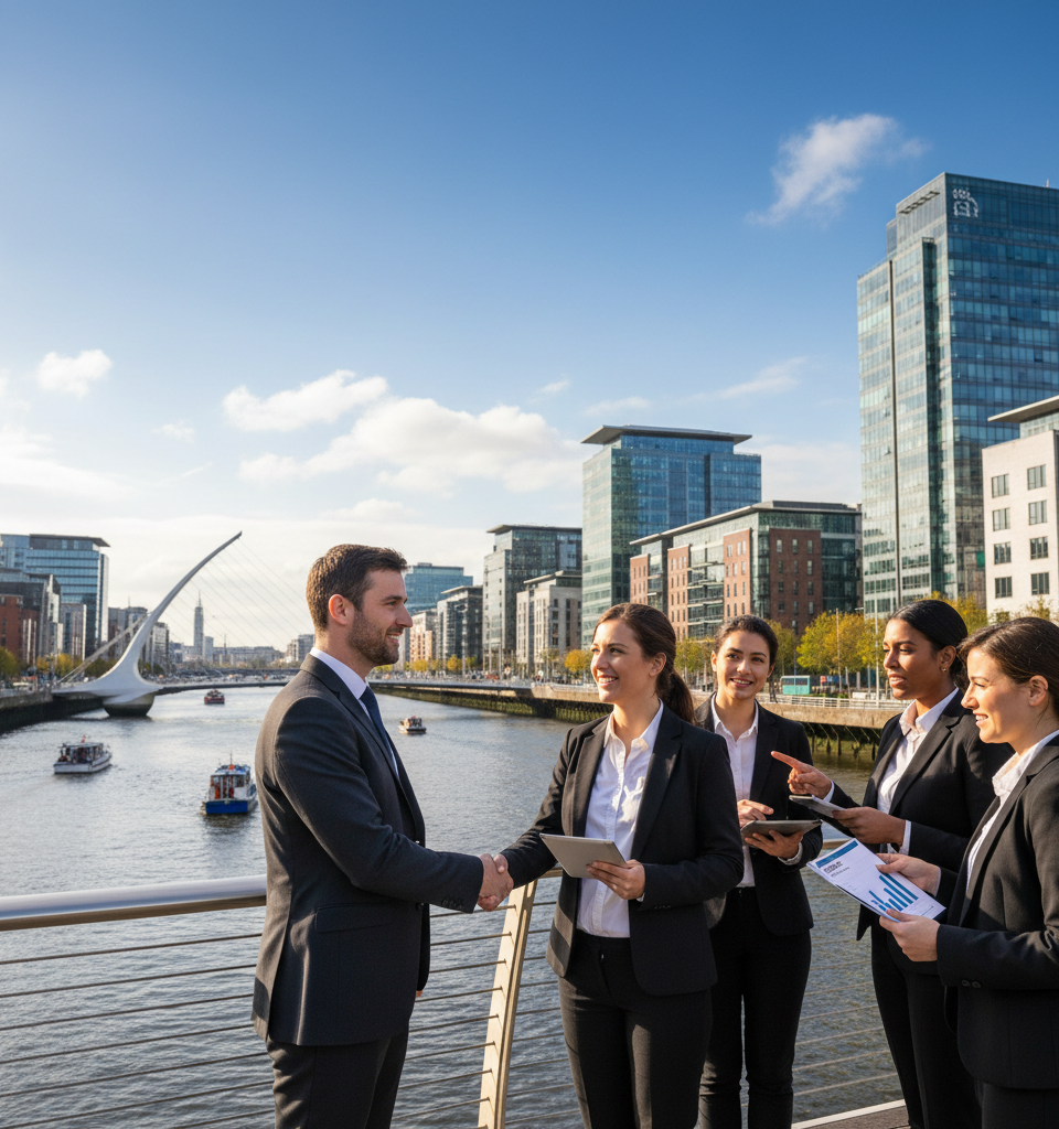 Dublin's Office Market Defies Global Headwinds with Robust Q1 Performance, CBRE Reports — AI-generated illustration