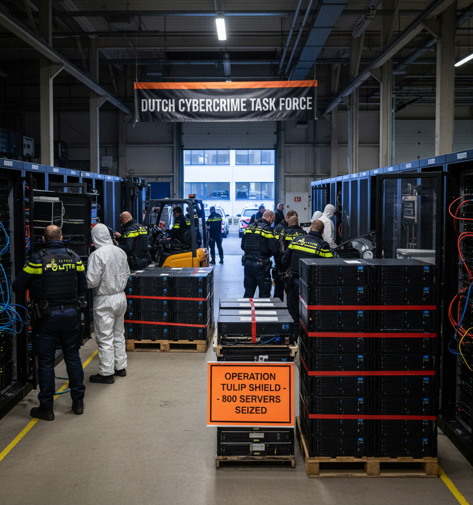 Dutch Authorities Seize 800 Servers in Crackdown on Russian State-Sponsored Cyberattack Infrastructure — AI-generated illustration
