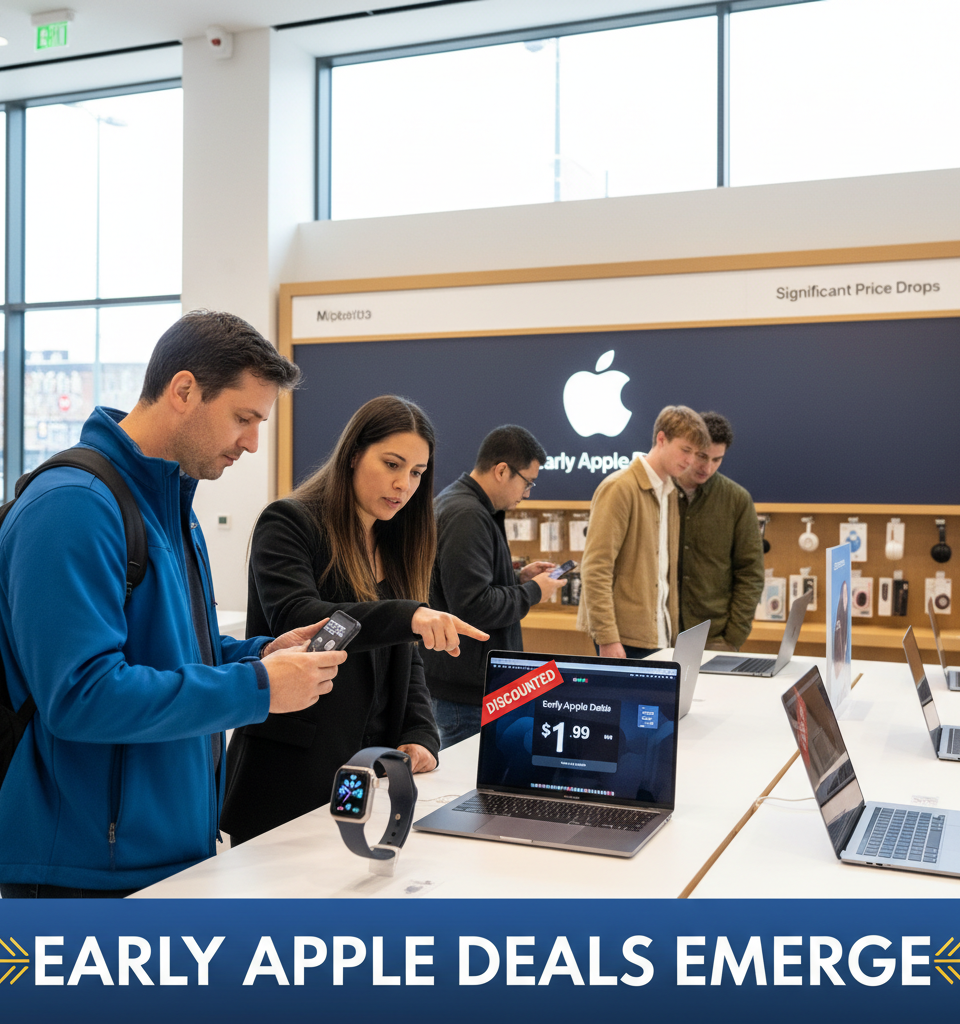 Early Apple Deals Emerge: Watch Ultra 3, M5 MacBook Pro, and Beats Headphones See Significant Discounts — AI-generated illustration