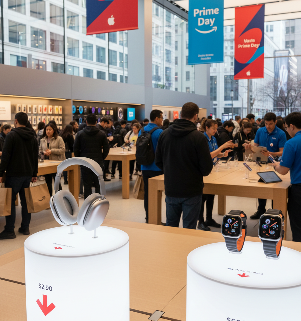 Early Apple Prime Day Deals Emerge: AirPods Max 2, Watch Series 11 & Ultra 3 See Significant Discounts — AI-generated illustration