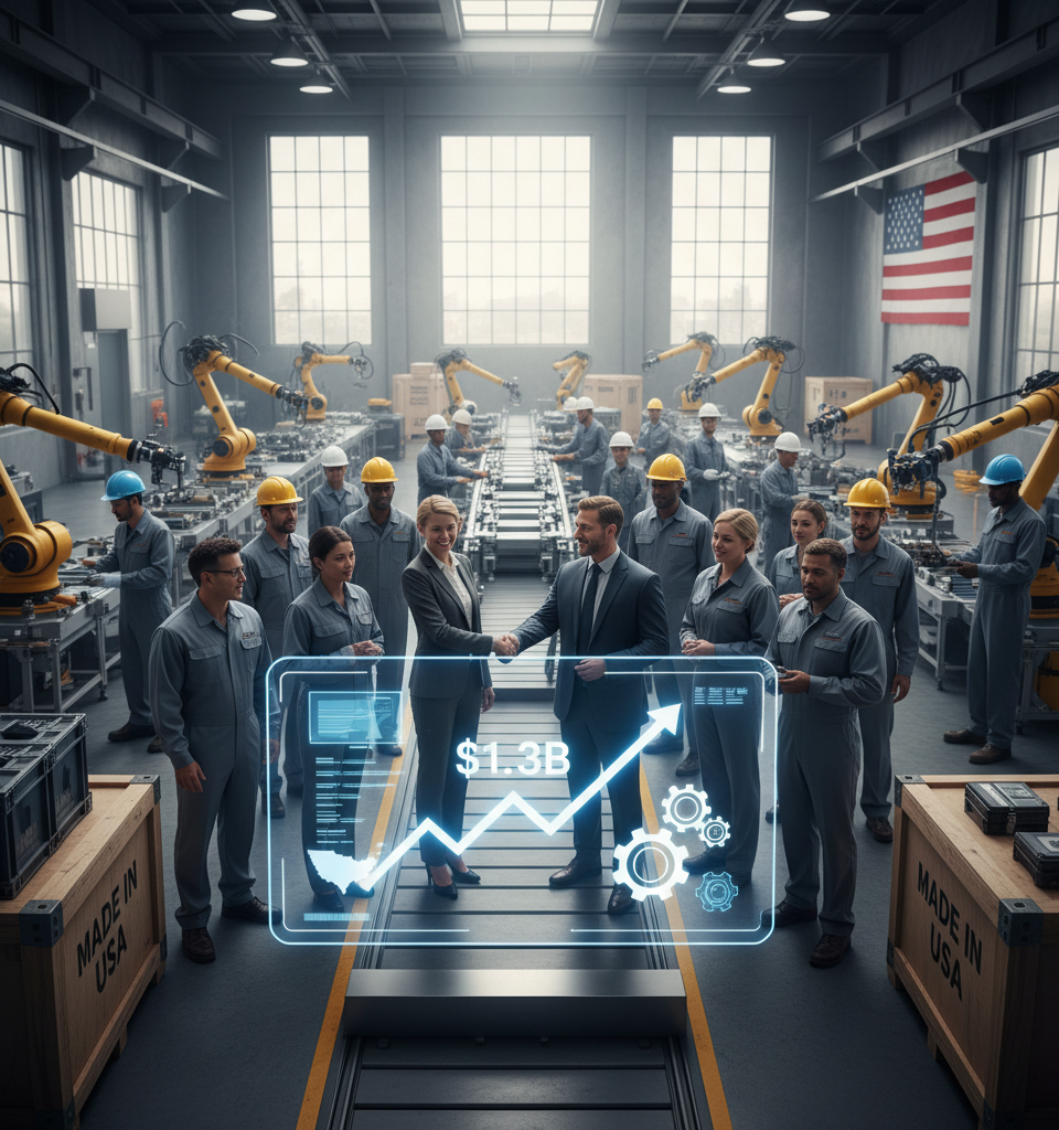 Eclipse Raises $1.3B to Fuel U.S. Manufacturing Reshoring & Supply Chain Resilience — AI-generated illustration