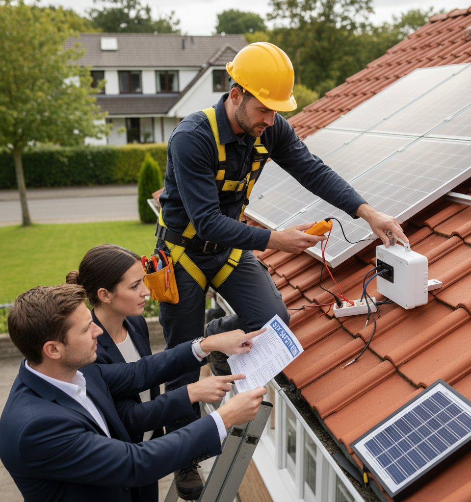 Electrical Industry Groups Warn of Six Safety Risks in Consumer Plug-in Solar Kits — AI-generated illustration
