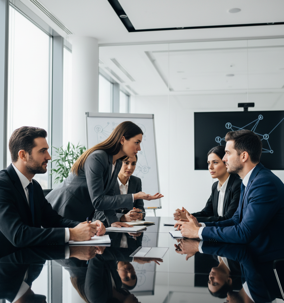 Elite Agents Master First 15 Minutes: The Art of Active Listening and Strategic Questioning — AI-generated illustration