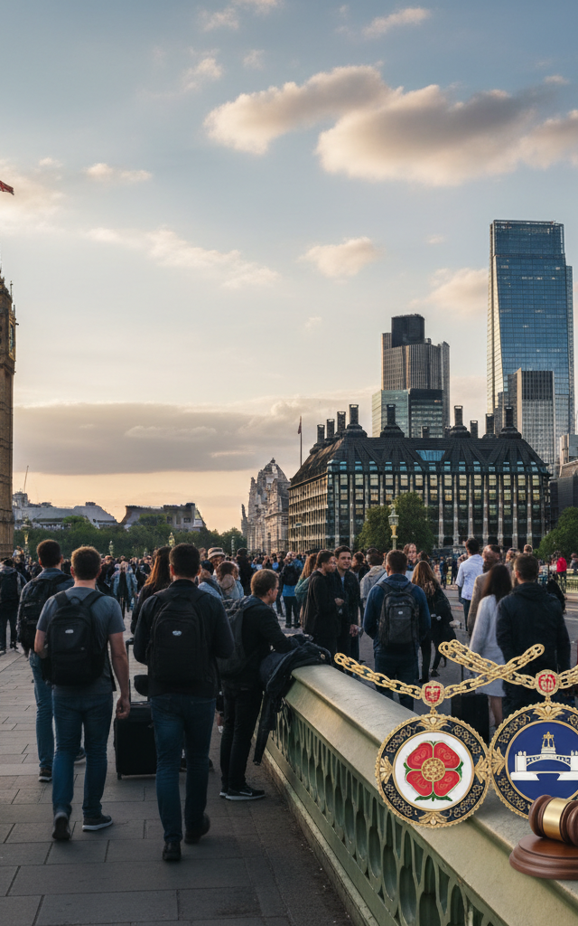 English Mayors Expected to Gain Power to Levy Tourist Taxes — AI-generated illustration