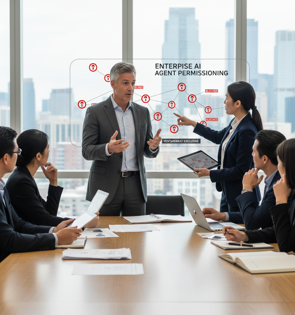 Enterprise AI Agents Face Permissions Bottleneck, Slowing Adoption — AI-generated illustration