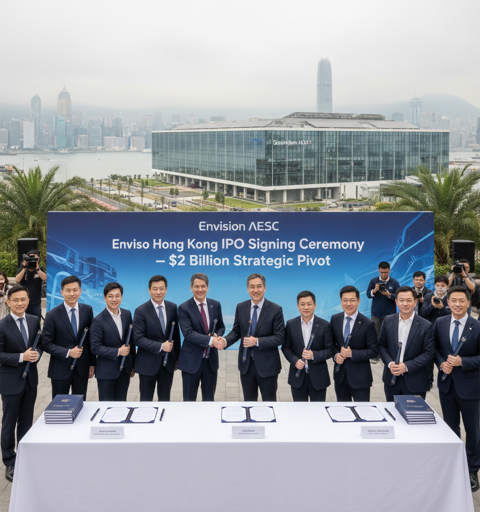Envision AESC Eyes $2 Billion Hong Kong IPO: A Strategic Pivot for EV Battery Giant — AI-generated illustration