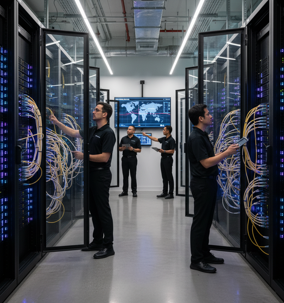 Equinix Riding AI Wave: Data Center Giant Sees Surging Demand Amid Corporate AI Shift — AI-generated illustration