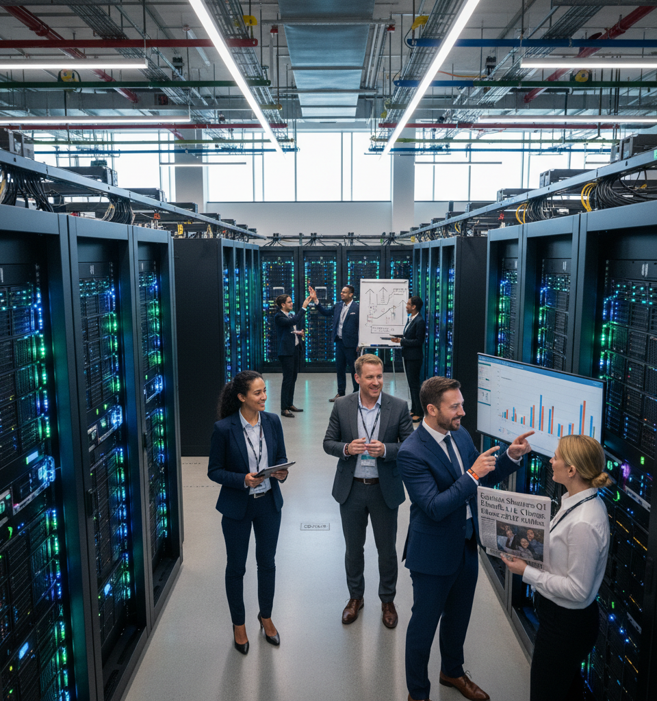 Equinix Shatters Q1 Records Amidst AI & Cloud Surge, Elevates 2024 Outlook — AI-generated illustration