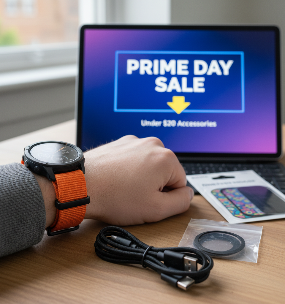 Essential Garmin Watch Accessories Under $20 in Prime Day Sale — AI-generated illustration