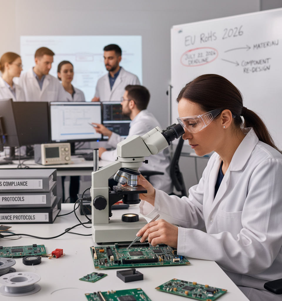 EU RoHS Countdown: Manufacturers Face Critical 2026 Deadlines Amidst Compliance Crunch — AI-generated illustration