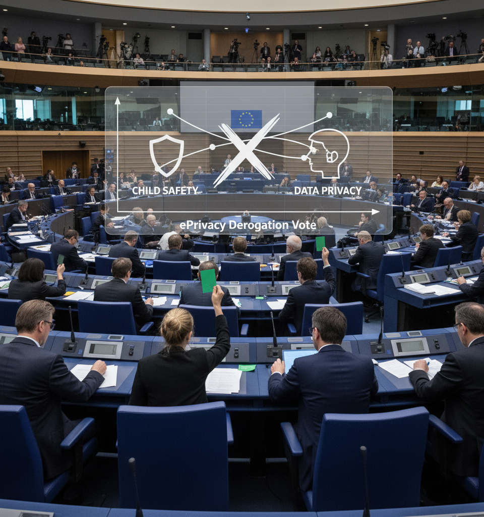 EU's Digital Conundrum: Child Safety Laws Clash with Privacy Mandates — AI-generated illustration