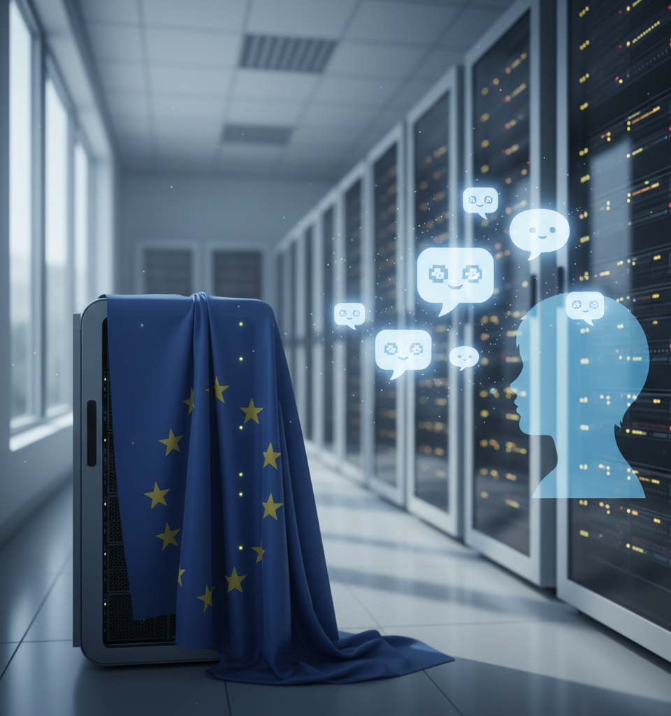 EU's Proposed AI Kids Act Could Fundamentally Alter Child-Facing Chatbots — AI-generated illustration