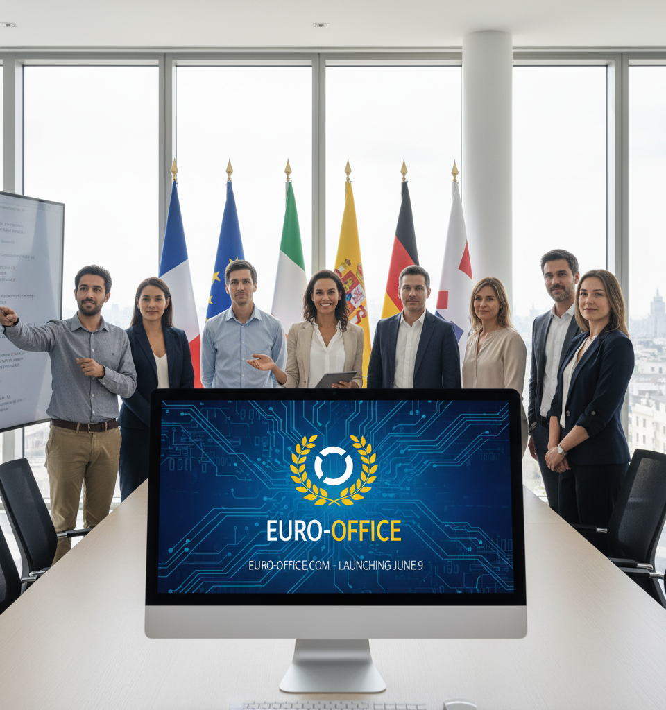 Euro-Office to Launch June 9, Offering Sovereign Alternative to Microsoft and Google — AI-generated illustration
