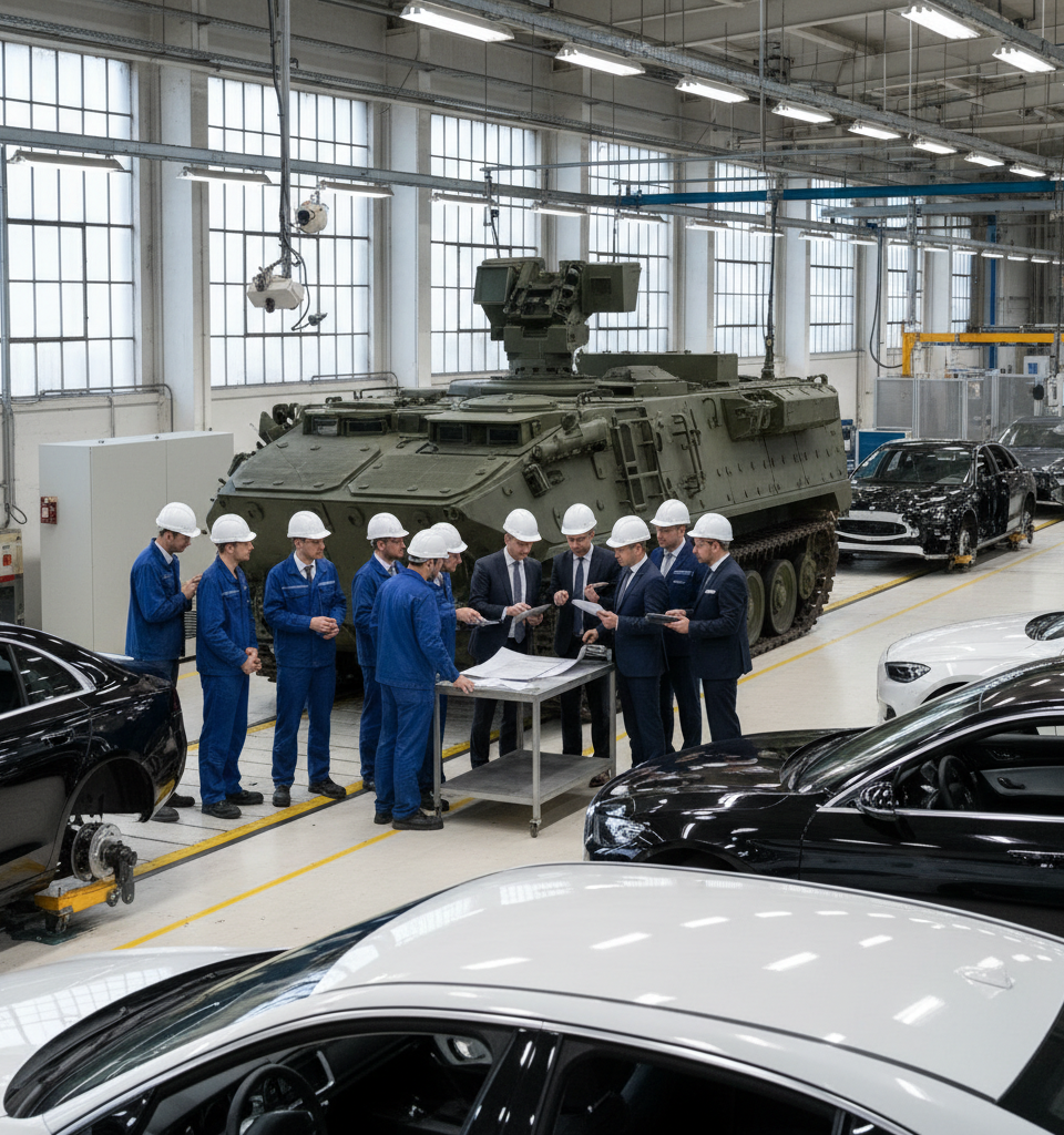 Europe's Auto Giants Eye Defense: A Strategic Shift from Wheels to Weapons? — AI-generated illustration