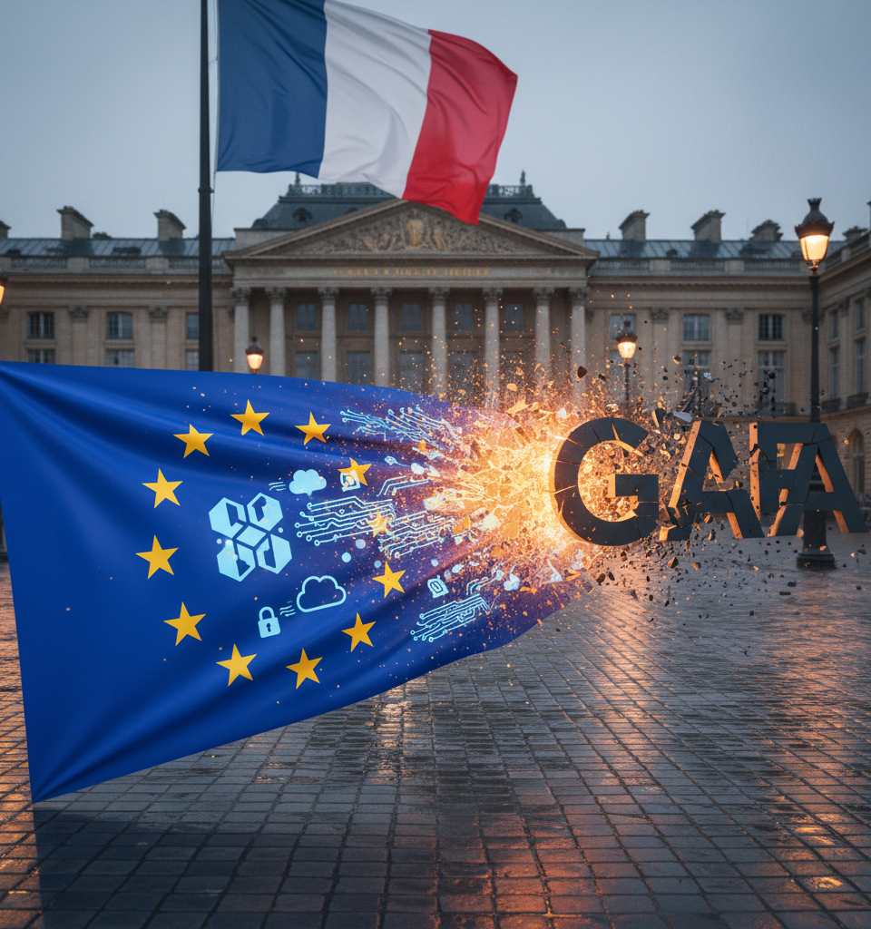 Europe's Digital Sovereignty Push: A Trump-Fueled Breakup with Big Tech — AI-generated illustration