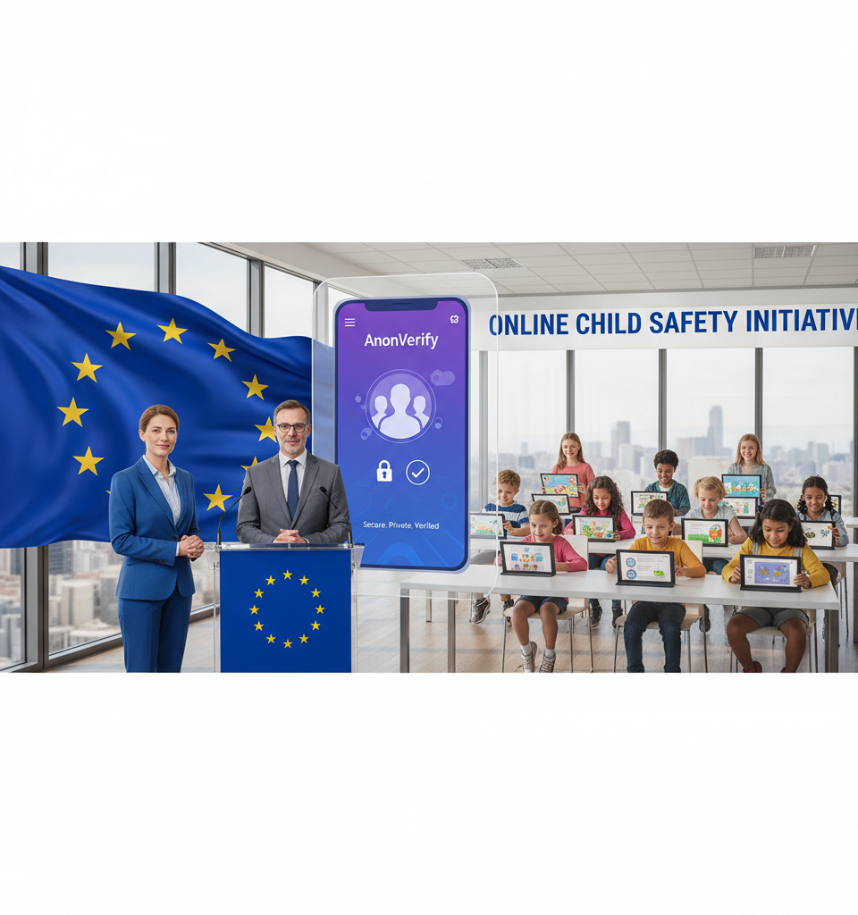 Europe Unveils Anonymous Digital Age Verification App: A Game Changer for Online Child Safety — AI-generated illustration