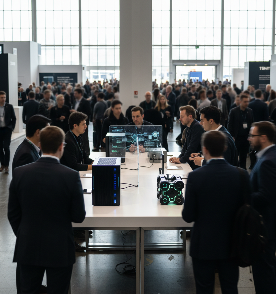 Exhibit Program Offers Startups Direct Access to Thousands at TechCrunch Disrupt 2026 — AI-generated illustration
