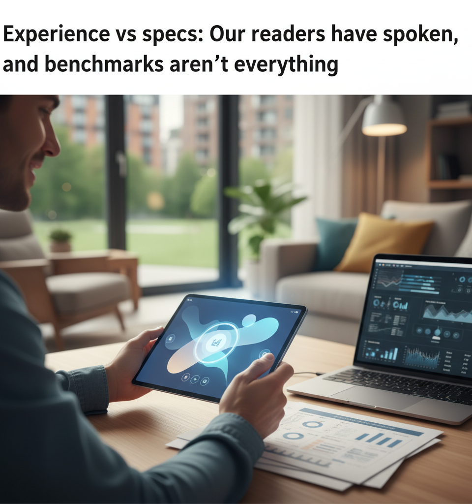 Experience vs specs: Our readers have spoken, and benchmarks aren’t everything — AI-generated illustration