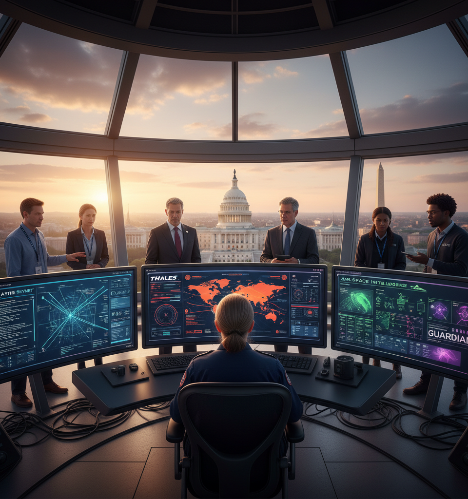 FAA's AI Overhaul: Palantir, Thales, and Air Space Intelligence Vie for Critical Air Traffic System — AI-generated illustration