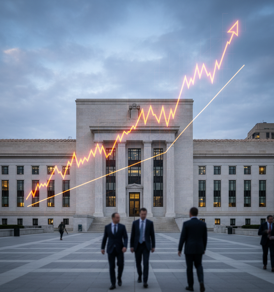 Fed Minutes Reveal Broadening Impatience Among Officials Over Lingering High Inflation — AI-generated illustration