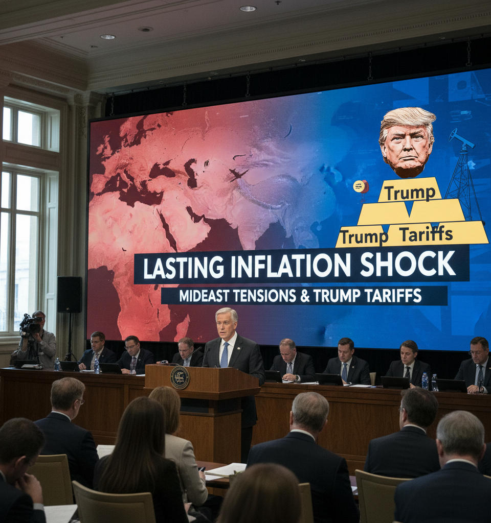 Fed Official Warns of 'Lasting' Inflation Shock Amid Mideast Tensions, Trump Tariffs — AI-generated illustration
