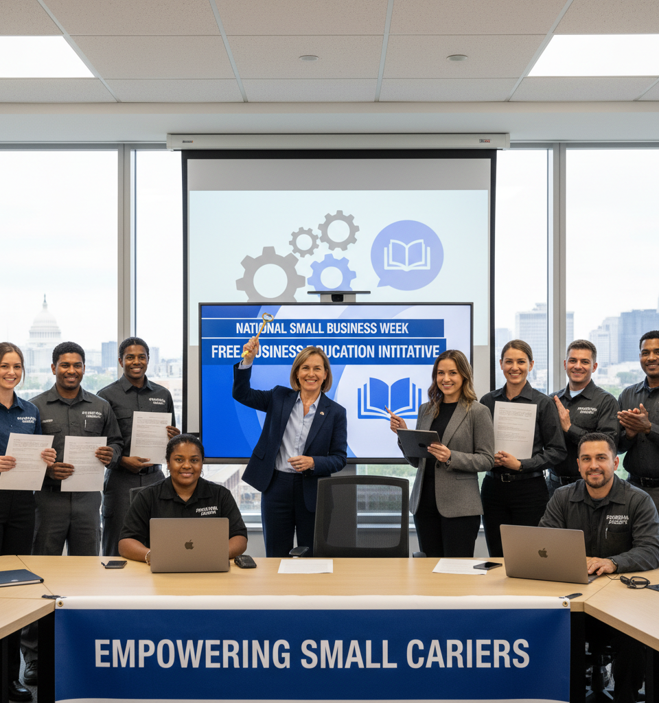 Federal Government Unlocks Free Business Education for Small Carriers During National Small Business Week — AI-generated illustration