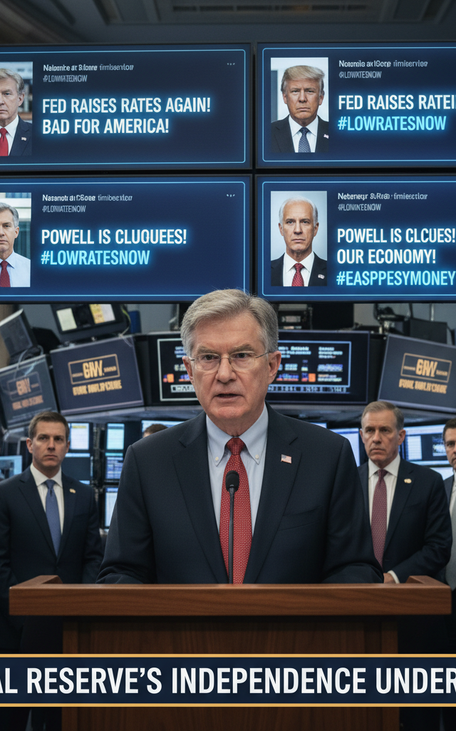 Federal Reserve's Independence Under Siege: Political Pressure Threatens Economic Stability — AI-generated illustration