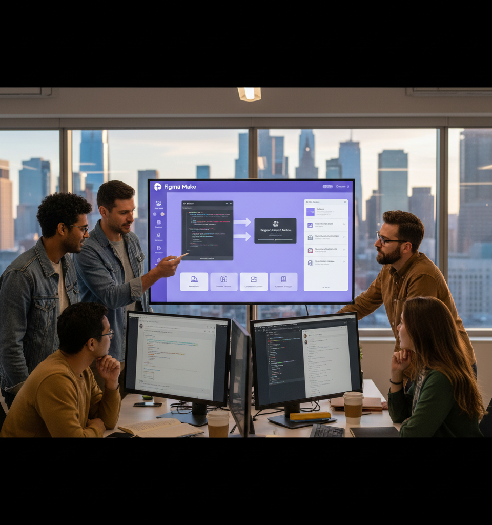 Figma Make Integrates Two-Way with GitHub, Bridging Design and Production Code with Governance — AI-generated illustration