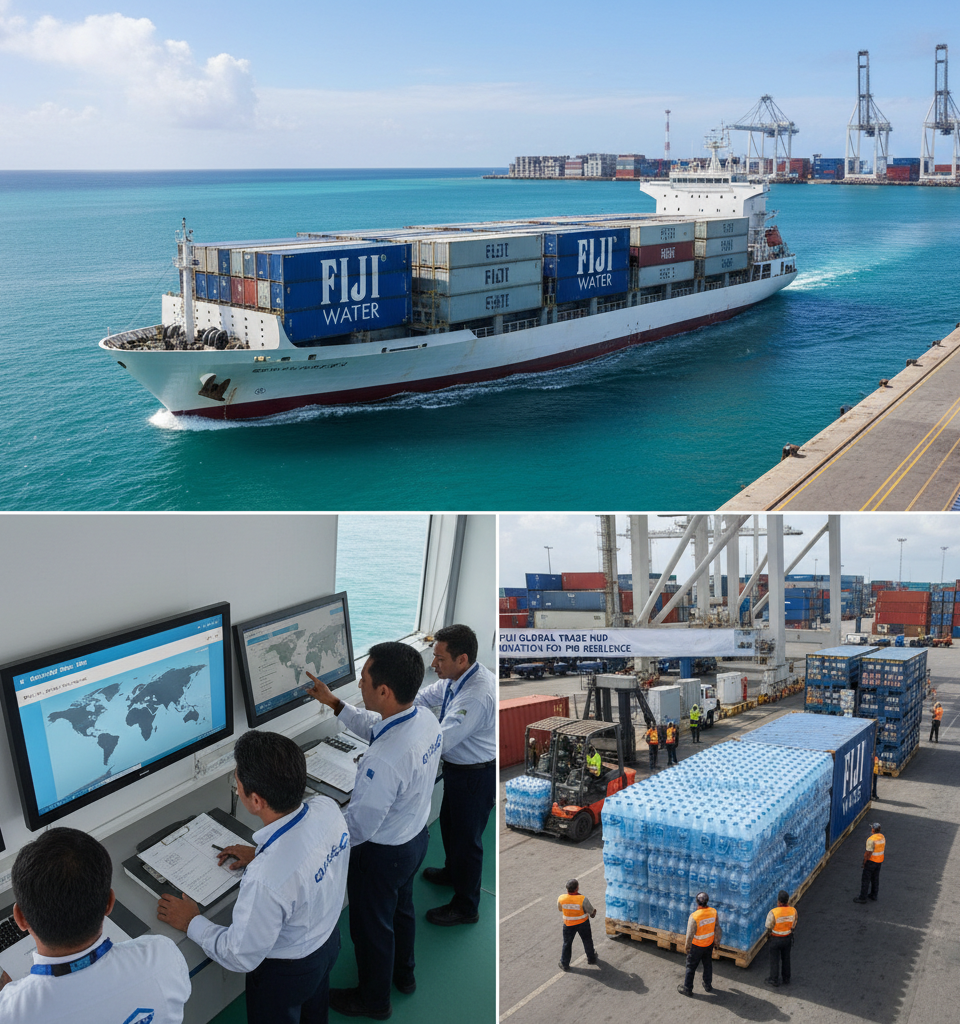 Fiji Water's Pandemic Shipping Strategy Offers Lessons for Global Supply Chains — AI-generated illustration
