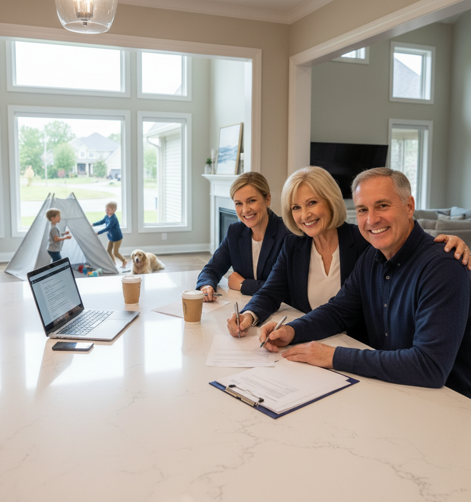 First-Time Homebuyers Bypass Starter Homes, Opting for 'Forever Homes' Amidst Market Shifts — AI-generated illustration