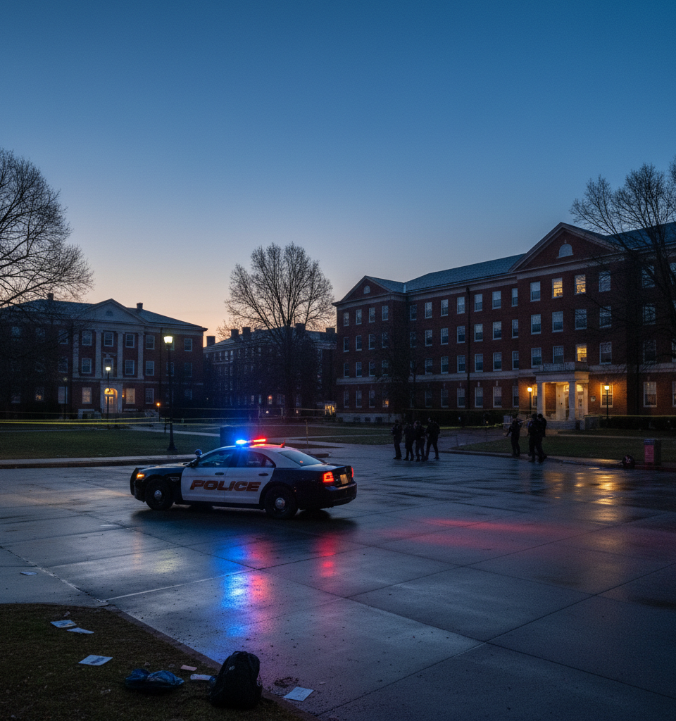 Five Injured in Virginia State University Shooting, Campus on Lockdown After Freshmen Welcome — AI-generated illustration