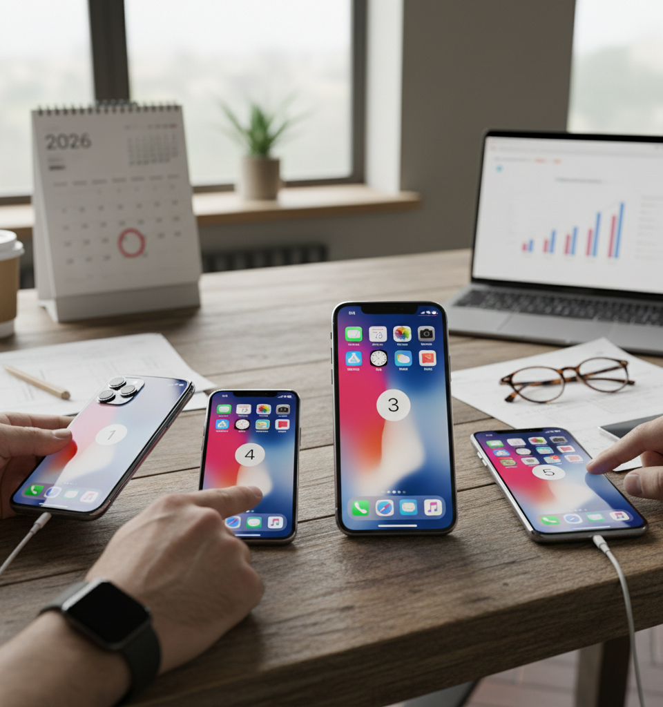 Five refurbished iPhones under $500 that still hold up well in 2026 — AI-generated illustration
