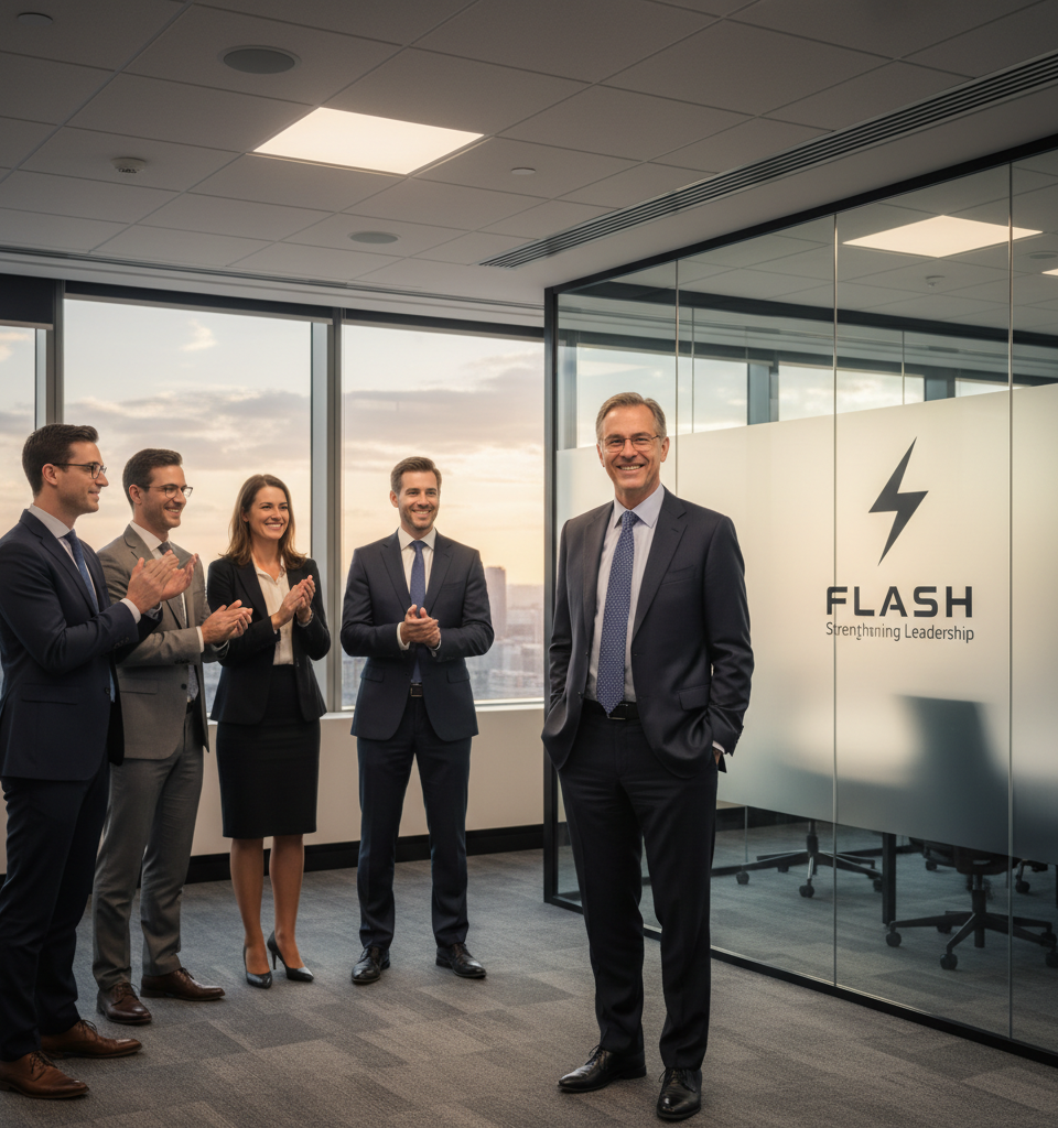 Flash Strengthens Leadership with Real Estate and PropTech Veteran Peter Weiss as CBO — AI-generated illustration