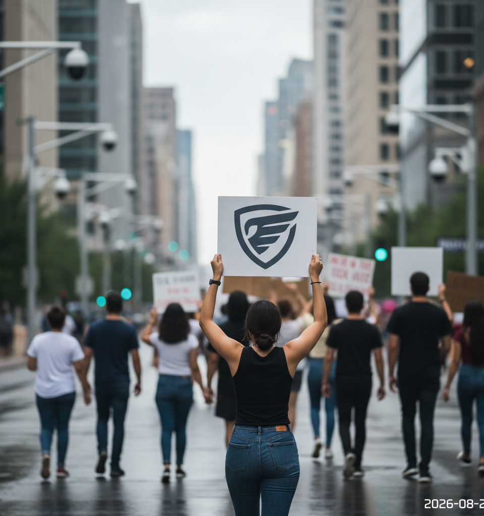 Flock CEO Calls for 'Compromise' Amid Escalating Surveillance Tech Backlash — AI-generated illustration