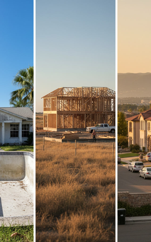 Florida, Texas, and California Lead Nation in August Foreclosure Starts — AI-generated illustration
