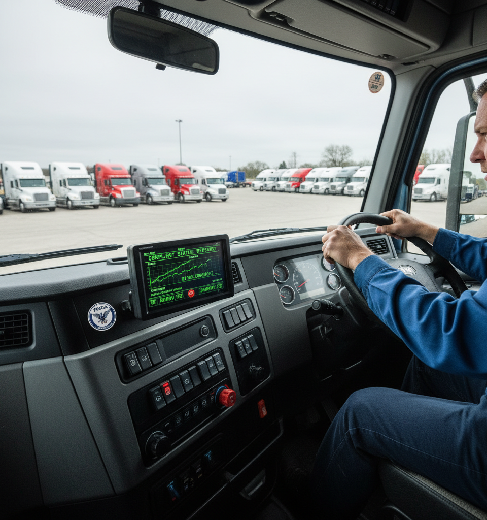 FMCSA Revokes Two More ELDs, Total Reaches 67 Non-Compliant Devices Since January 2025 — AI-generated illustration