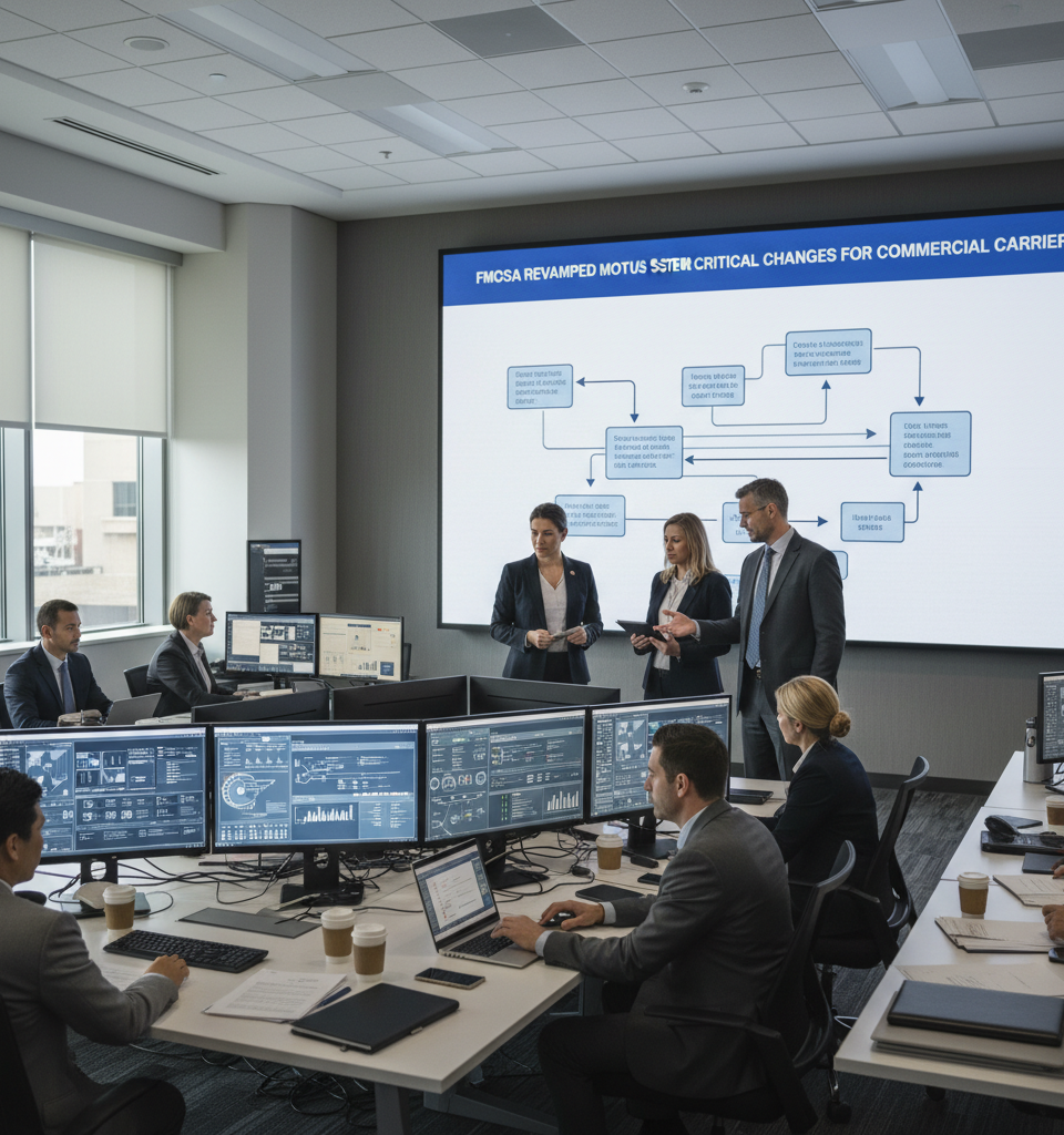 FMCSA's Revamped Motus System: Unpacking Critical Changes for Commercial Carriers — AI-generated illustration