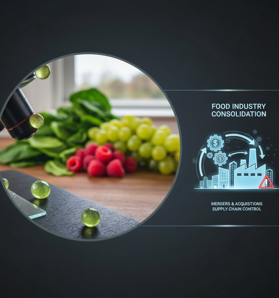Food Industry Consolidation May Intensify Cyclospora Outbreaks, Experts Warn — AI-generated illustration