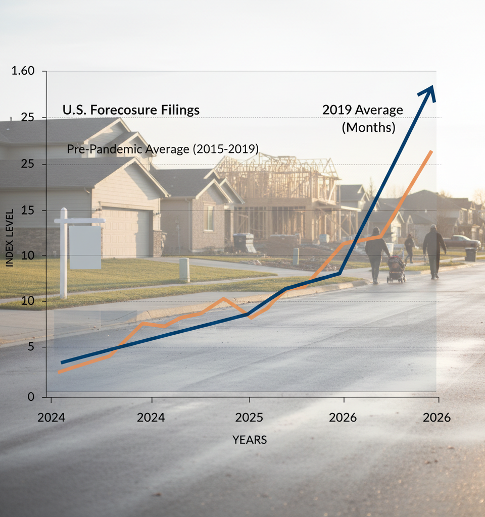 Foreclosure Uptick in 2026 Not Signaling Housing Market Collapse, Analysts Suggest — AI-generated illustration