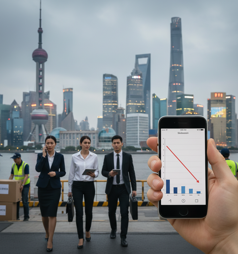 Foreign Phone Shipments to China See Significant Deceleration in April — AI-generated illustration