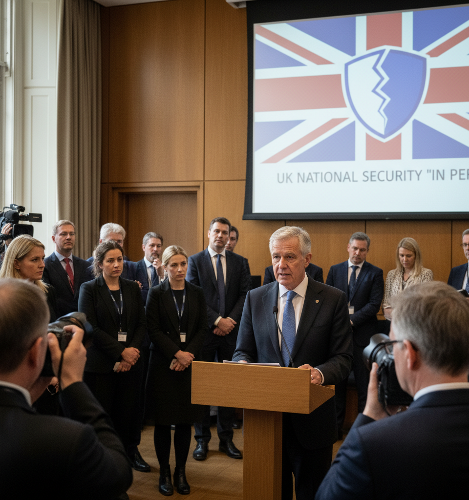 Former Nato chief to say UK's national security 'in peril' — AI-generated illustration