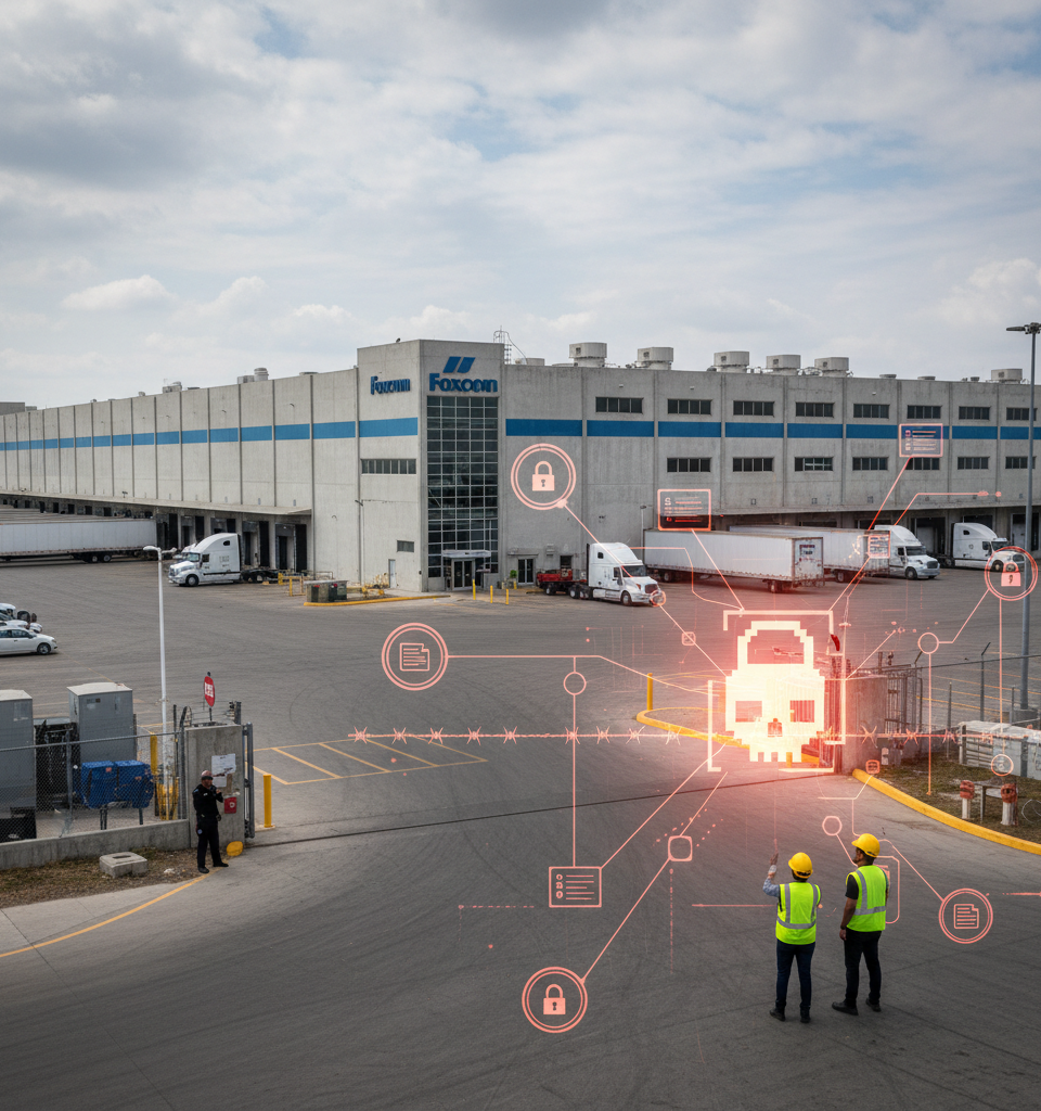 Foxconn Hit by Ransomware Attack: Supply Chain Security Under Scrutiny — AI-generated illustration
